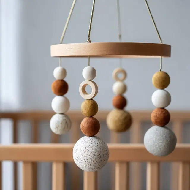 DIY Baby Crib Mobile Using Wooden Elements - DIY & Handmade Crib Mobiles | Laravel