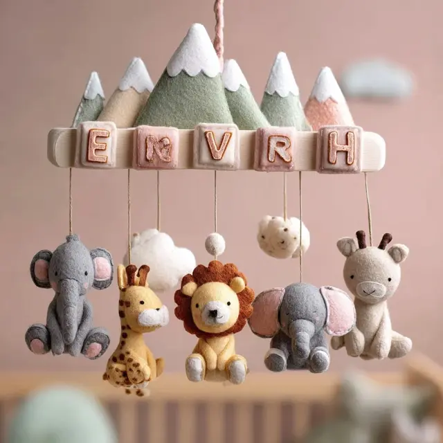 Personalized Baby Crib Mobile Made at Home - DIY & Handmade Crib Mobiles | Laravel