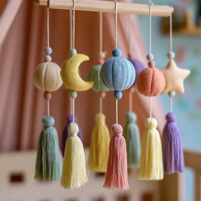 Handmade Baby Crib Mobile Using Fabric Scraps - DIY & Handmade Crib Mobiles | Laravel