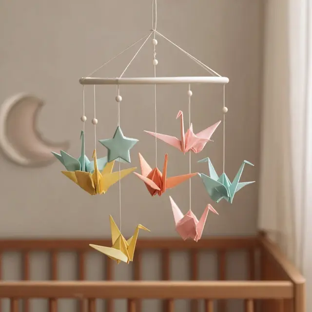 Handmade Baby Crib Mobile Using Origami Shapes - DIY & Handmade Crib Mobiles | Laravel